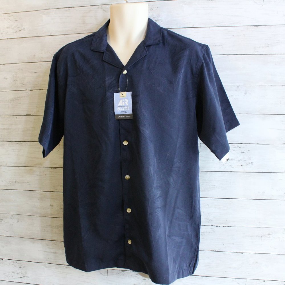 Van Heusen Men's Navy Tropical Shirt Size M or L
